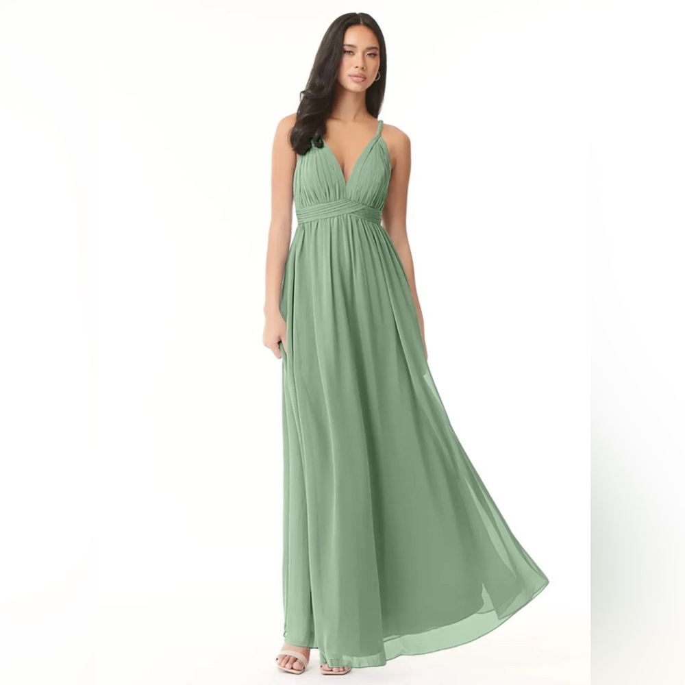 Azazie Rowena Eucalyptus Dress